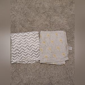 Pottery Barn Kids Muslin Baby Blanket Set Of 2- Size 47"X47"